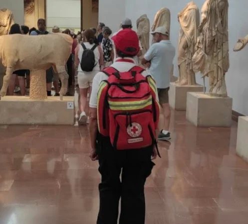 Υγειονομική κάλυψη και ανθρωπιστική δράση στην Αρχαία Ολυμπία από το Τμήμα Εθελοντών του Ε.Ε.Σ. Πάτρας